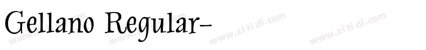Gellano Regular字体转换